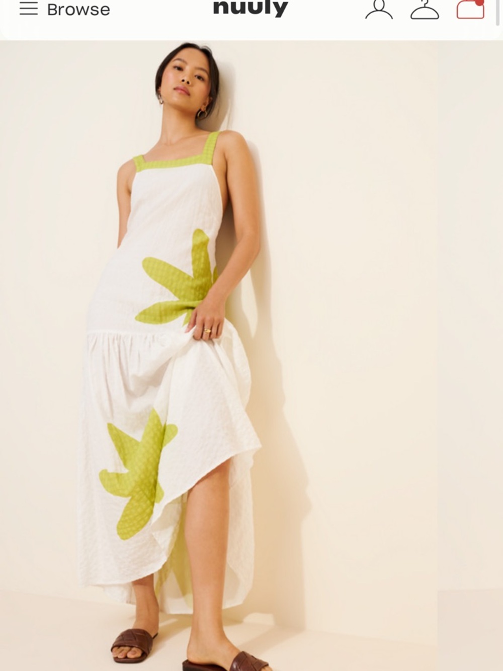 Anthropologie Sleeveless Square-Neck Drop-Waist Apron Maxi Dress